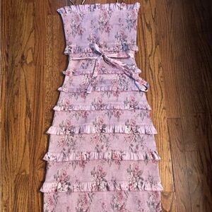 v champman floral midi dress